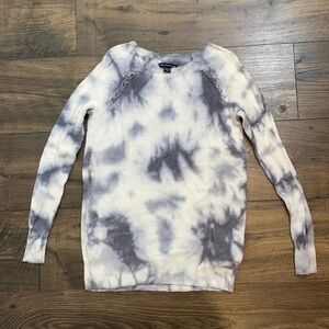AE Blue + White Tie Dye Sweater